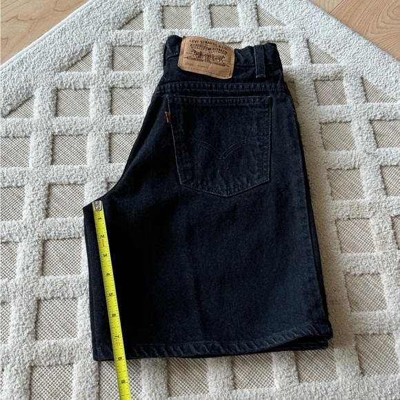 Vintage 90’s Dark Wash Levi’s 950 Relaxed Shorts Size 9 Classic Orange Tab - Picture 6 of 14